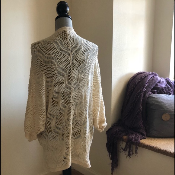 Windsor boho beige knit cardigan. - Picture 4 of 8